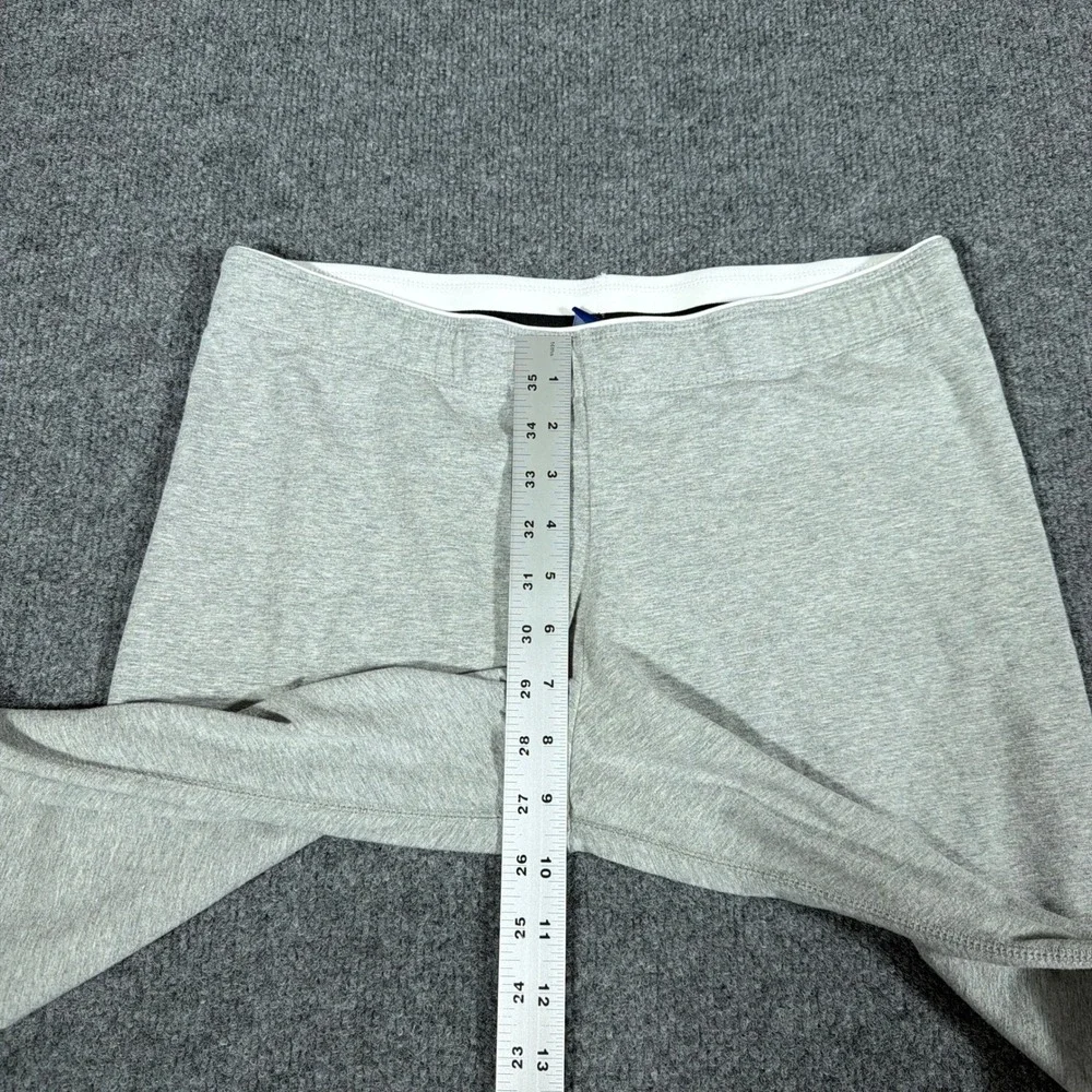 Y2K Nike‎ Leggings Unisex Large Heather Gray Blue Tag Cropped Logo Vintage